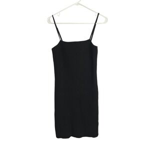 House Of Harlow 1960 Ribbed Tube‎ Spaghetti Strap Mini Dress Black Size Medium